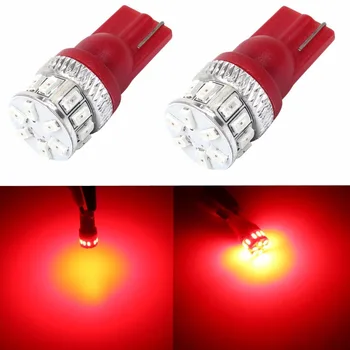 10vnt Raudona T10 W5W 3014 18SMD LED Žibintai Lemputės Pakeitimas Lempos, Licencijos Plokštės Interjero Žemėlapis Dome Šoninis Gabaritinis Žibintas