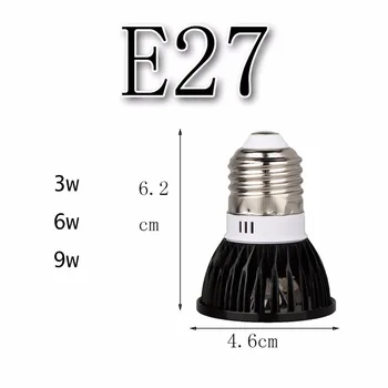10X LED Prožektoriai GU10 E27 E14 GU5.3 3W 6W 9W SMD Lemputes, Lempos, Šviesos, 110V, 220V Šilta, šaltai Balta