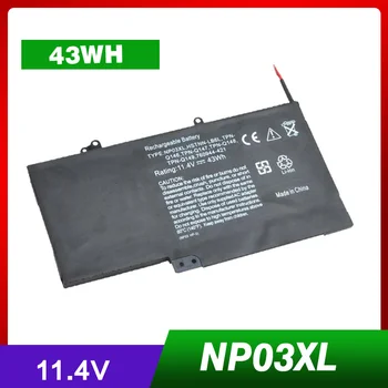 11.4 v 43WH Laptopo baterija HP NP03XL TPN-Q146 760944-421 HSTNN-LB6L TPN-Q147 TPN-Q148 TPN-Q149 už Paviljono X360 13-A010DX