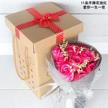 11 gėlių muilo gėlių rankoje gėlių, dovanų dėžutės Valentino Dienos, Kalėdų, gimtadienio dovanos romantiškas vestuves vonia, muilo gėlių
