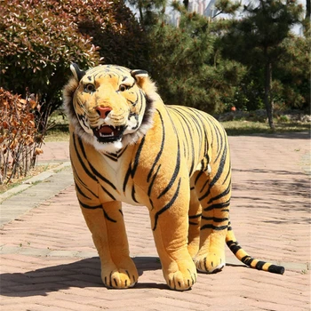 110cm Minkštas Didžiulis Imituojant Gyvūnų White Tiger Pliušinis Žaislas Miško Tigrai 43inch Fotografijos Rekvizitai Namų Dekoravimo, Dovanų 2 Spalvos