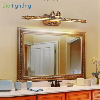 110V, 220V 9W 68cm Europos dervos LED veidrodis šviesos retro vonios kambarys, Virtuvė, kabinetas vandeniui anti-rūko žibintai apšvietimo banheiro