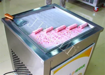 110v, 220v R410 Mailius ledų mašina kepti ledo roll vieną plokščią lėkštę valcavimo kepti ledo gaminimo aparatas ledus rolls šaldymo mašina