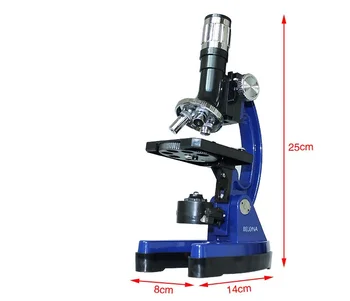 1200x Zoom Okuliaro Metalo Biologinis Mikroskopas su Atlikti Lauke ir LED Šviesos Vaikų Švietimo Dovanos