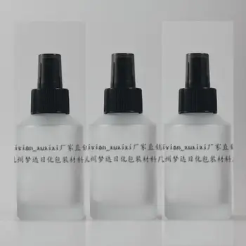 125ml išvalyti/skaidrus matinis Stiklas kelionės daugkartiniai kvepalų buteliuko su juodo plastiko purkštukai/purkštuvas,kvepalai bakas