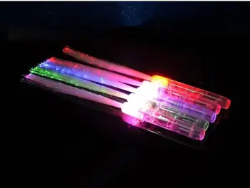 12pcs/daug 3LEDs Žėrintis Optinio Pluošto Lazda LED magic wand 