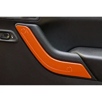 12Pcs Orange ABS Vairo Apdaila Oro Sąlygos Ventiliacijos Interjero Aksesuarų Durų Rankena Padengti Rinkiniai Jeep Wrangler JK 11-17