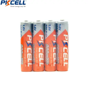 12pcs PKcell 1.6 V AAA 900mWh NIZN baterija 3A Įkraunamas Baterijas Skaitmeninio fotoaparato, RC automobilių,flash, elektriniai žaislai