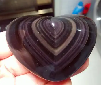130g Natūralus Vaivorykštinis Obsidianas Katės Akis Kvarco Kristalo Širdies formos Gydymo