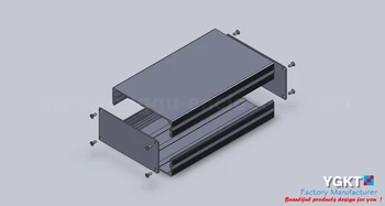 145*68-220 mm DIY HIFI OEM Custom Aluminium Extruded Electronic Enclosure metal box enclosure/aluminium box diy