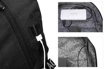 15 15.6 Colių su USB Sąsaja Nailono Laptop Notebook Backpack Krepšiai Atveju Mokyklos Kuprinė 