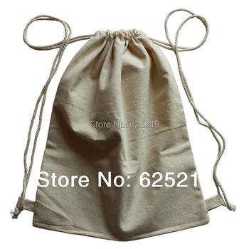 150g/m2 (20pcs/lot) 25*30 cm/10*12inch medvilnės maišelį ekologiškų natūralių raišteliu ant nugaros kuprinė maišelis maišas pritaikyti logotipas