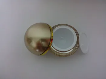 15g aukso/pearl balta akrilo rutulio formos grietinėlės indelį plastiko jar paakių kremas/day cream /kapsulės/kremas/gelis kosmetikos pakuotės