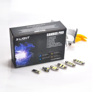 15vnt Canbus Pro Xenon White Premium LED Vidaus apšvietimo Rinkinys, skirtas 