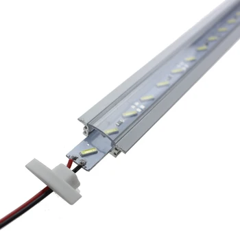 15vnt/daug LED Juostelė Šviesos 0,5 m 36leds DC 12V led lempa smd 7020/8520 Su Aliuminio Profilio ir pc dangtis