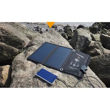 15W Saulės baterijų Įkroviklis, Sulankstomas Sunpower Saulės Įkroviklis USB Dual Saulės Energijos Banko PortableOutdoor Kempingas Įkroviklio mobilusis Telefonas