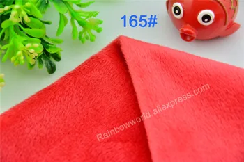 165# raudona Super minkštas aksominis audinys mikropluošto šepečiu velboa plaukų aukštis 2-3mm, 