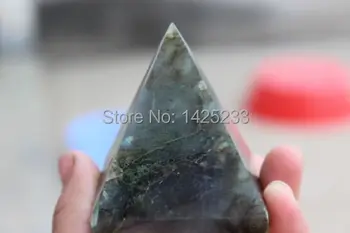 176g Gamtos,labradoras kvarco kristalo piramidės TAŠKO GYDYMO