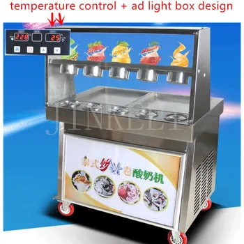 18 naują atvykimo ad šviesdėžės dizaino ižas tailando ledo mašina granizadora kepti ledo pan mašina, minkštas sunku ledų mašinos pardavimas