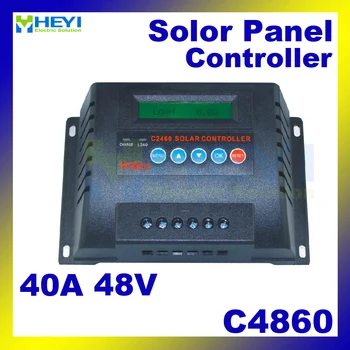182*120*70mm Saulės Įkrovimo ir Iškrovimo Valdytojas C4860-40, 40A 48V saulės valdiklis pwm LCD parametrais, reguliuojamas
