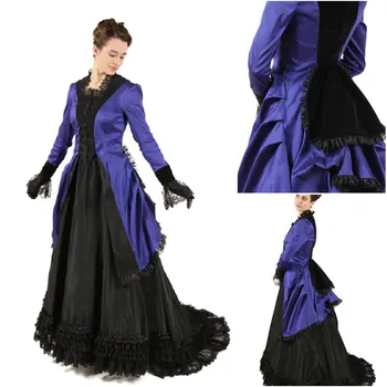 1860 M. Viktorijos Korsetas Gothic/pilietinio Karo Pietų Belle Kamuolys Suknelė Suknelė Helovinas suknelės MUMS 4-16 V-1286