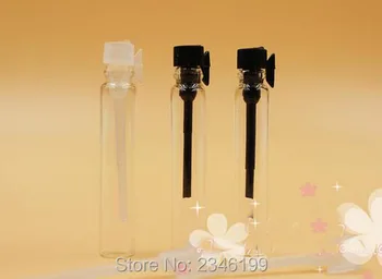 1ML 2 ML 3 ML Mini Stiklo Butelis, Kvepalai Mėgintuvėlį Mėginio Pakavimo Buteliuką, mažą Stiklinį Buteliuką Su Pastic Stick Lašintuvu, 100vnt/daug
