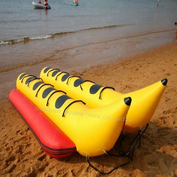1PC Bananų valtis, vandens Pripučiami vandens žuvų, vandens, bananų laivu didelis surf vandens pripučiami žaislai du kartus iš eilės 6 sėdimos vietos