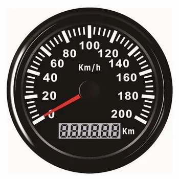 1pc brand new 85mm auto tuning gabaritai GPS spidometrai odometers ratemeters 0-200km/h su MĖLYNA apšvietimo ir antenos
