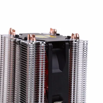 1PC Terminis Tepalas + 4 Heatpipe 130W Raudona CPU Aušintuvo 3-Pin Ventiliatoriaus Heatsink Intel LGA2011 AMD AM2 754