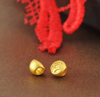1pcs Autentiški 24K Geltonojo Aukso Pakabukas 3D Mielas Pinigų Monetos Pakabukas
