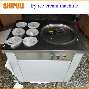 1pcs Naują atvykimo didelis dia keptuvės keptas ledų mašina kepti ledo gaminimo aparatas ledus visos mašinos su 6 barelių