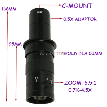 2.0 MP HD Skaitmeninis Pramonės Pramonės Mikroskopą, Nustatyti Fotoaparato didinamasis stiklas, VGA, USB, AV TV Vaizdo Išvestis 180X C-MOUNT Stiklo Objektyvas PCB Lab