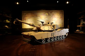 2.4 G 1/16 MUMS M1A2 Abrams Nuotolinio Valdymo Radijo bangomis Tankas RC Modelio Baką Žaislas