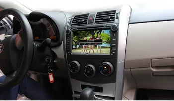 2 din Quad Core R16 Android 7.1 Quad Core Toyota Corolla 2007-2011 Car DVD GPS Navigacija su Radijo Wifi BT Veidrodis Nuorodą