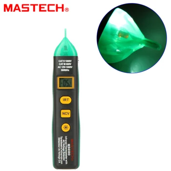 2 in 1 MASTECH MS6580 Pen, Skaitmeninio Tipo Infraraudonųjų SPINDULIŲ Lazerinis Termometras, temperatūros matuoklis & 12v-1000V Ne-kreipkitės Įtampos Detektorius