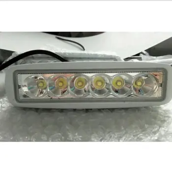 2 PACK - White Jūrų LED lemputė 18w LED Valtis Žibintai T-Viršutinis Apšvietimas (SPOT BEAM)