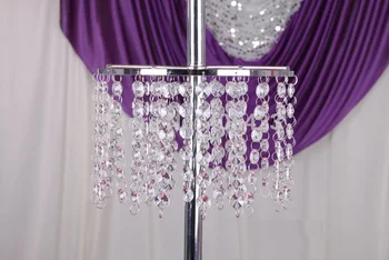 2 pakopų Aukštis 125cm kristalų vestuvių dekoravimas puošmena kelių švino (Neturi būti gėlių ir granulių,pritaikyti 65-170cmH)