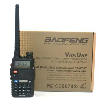 2-rinkiniai Baofeng UV-5R Dual-Band 136-174/400-520MHz Kumpis dvikrypčio Radijo ryšio JAV