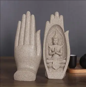 2 vnt/set Mažas Budos Statula, Indijos Jogos Mandala Vertus Tathagata Vienuolis Statulėlės Skulptūra Pietryčių Azijos stiliaus, Zen dovana, Ornamentas