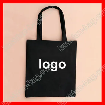 (200 vnt/daug) dydis 25x30cm juoda medvilnės pirkinių krepšys su logotipą spausdinti