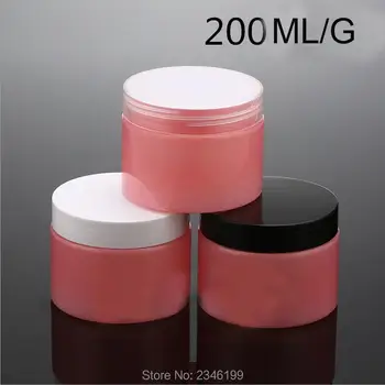 200ML/G 20pcs/daug Rausvos spalvos, Elegantiški Plastiko Kosmetikos Veido Kremas Jar, 