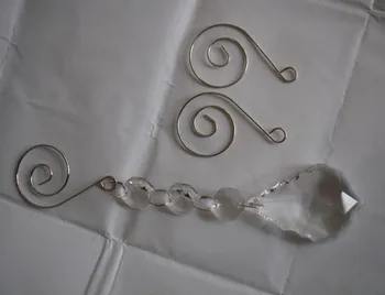 200pcs/aikštelė , Nemokamas pristatymas metalo išgalvotas kabliai, sąsagos & kabliai kristalų girliandą vestuvių dekoravimo kryptis dalis papuošalai išvados