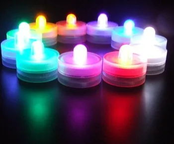 200pcs/set Spalvotų Vandeniui LED Žvakė Vestuvių Dekoravimas Povandeninis Floralyte Mini LED Šviesos Šalis