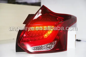 2012-metų FORD Focus 3 sedanas LED Juostelės Uodega Lempos galiniai žibintai atgal šviesiai Raudonos spalvos TJ tipo