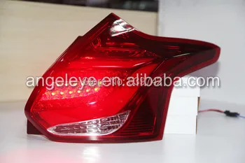 2012-metų FORD Focus 3 sedanas LED Juostelės Uodega Lempos galiniai žibintai atgal šviesiai Raudonos spalvos TJ tipo