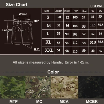 2016 karinės BDU šortai Multicam Aroid Kelio ilgis trumpas kelnes Kamufliažas MCA ripstop šortai armijos šortai