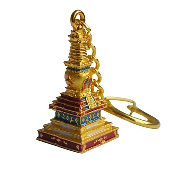2016 Karšto Pardavimo Feng Shui Buda Stupa Keychain Amuletas Kinų Stiliaus Raktų Pakabukai W1693