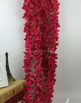 2016 mados dirbtinis Hydrangea wisteria gėlių plotai vestuvių arch gėlės rotango marrige šalies Girliandas Apdailos Gėlių