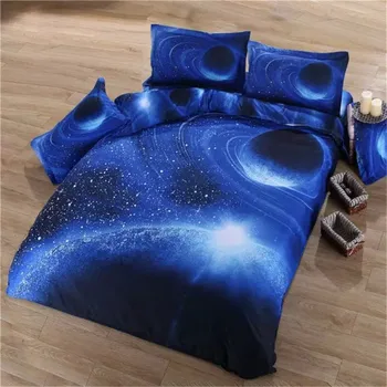 2016 Naujas mados 3d blue Galaxy vaiko Antklode Padengti paklode užvalkalas Twin Karalienės Dydžio Tematikos Lovatiesė 3pcs/4pcs patalynės komplektai