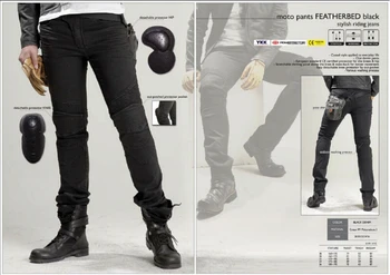 2016 naujausias uglyBROS Featherbed black jeans standartinės versijos automobiliu džinsai, kelnės džinsus, Motociklą numesti džinsai